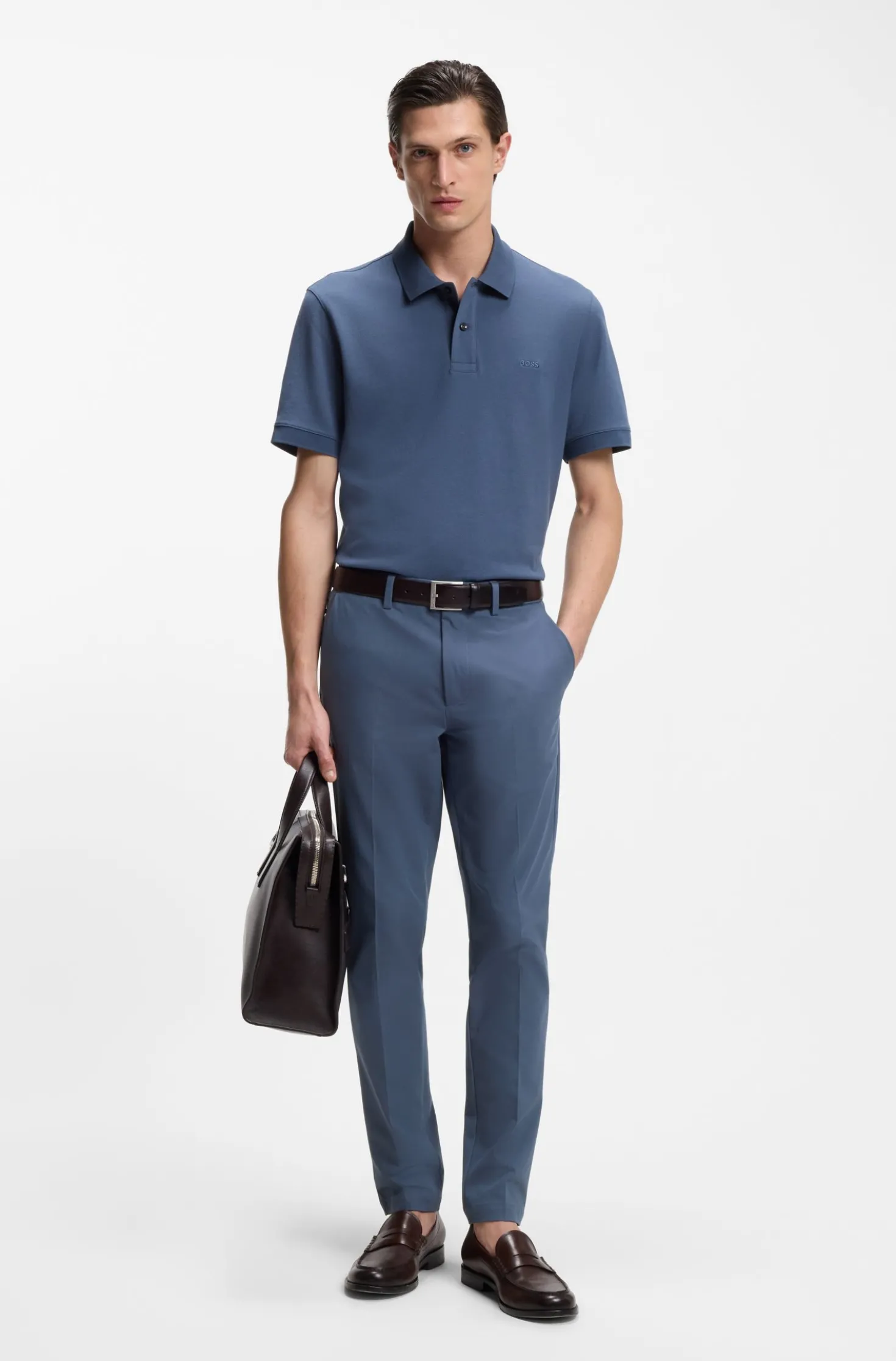 Slim-Fit Hose aus Vier-Wege-Stretch-Gewebe