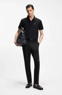 Slim-Fit Hose aus waschmaschinenfester Stretch-Baumwolle