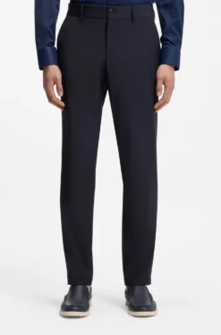 Slim-Fit Hose aus waschmaschinenfestem funktionalem Stretch-Gewebe