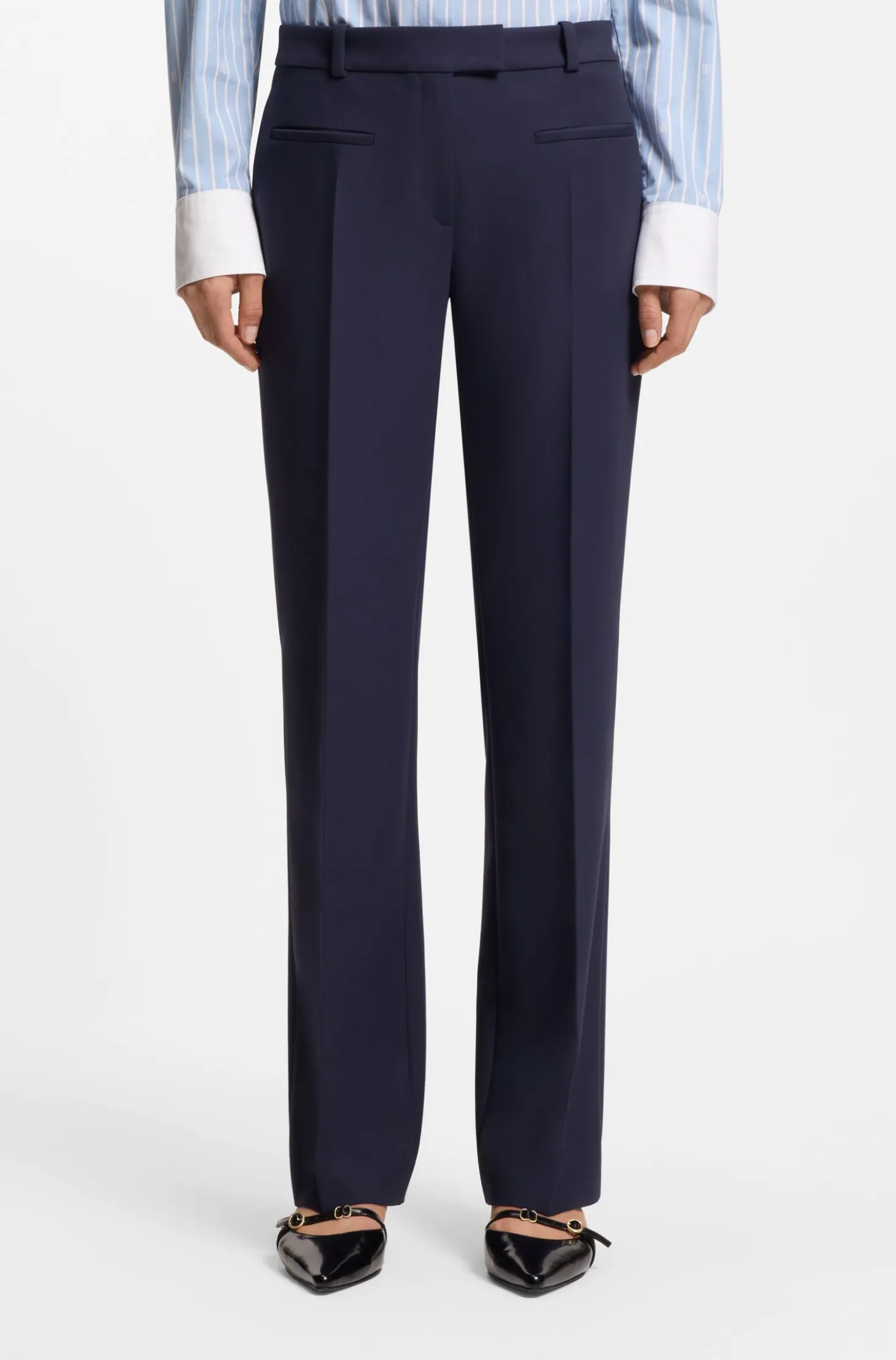 Slim-Fit Hose mit geradem Beinverlauf