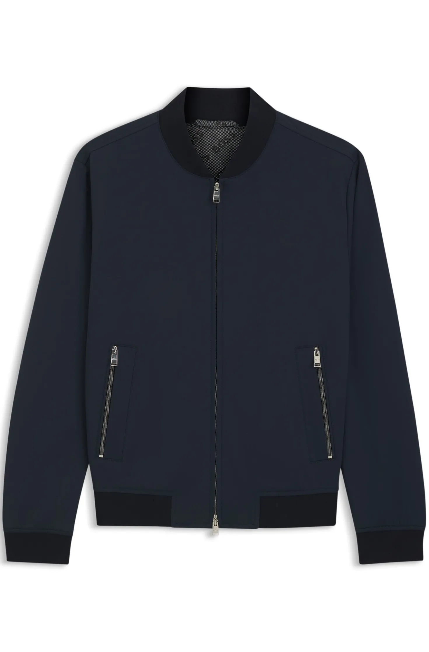 Slim-Fit Jacke aus Performance-Stretch-Jersey