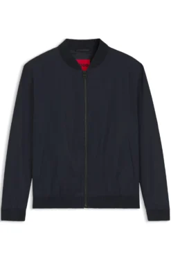 Slim-Fit Jacke aus Stretch-Baumwolle-Twill mit Reißverschluss
