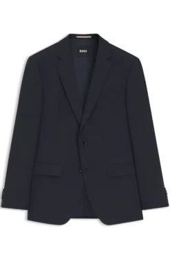 Slim-Fit Jacke aus Stretch-Wolle