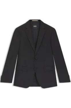 Slim-Fit Jacke aus Stretch-Wolle