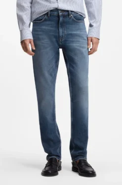 Slim-Fit Jeans aus blauem Stretch-Denim