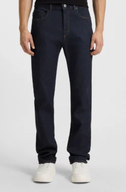 Slim-Fit Jeans aus dunkelblauem Stretch-Denim