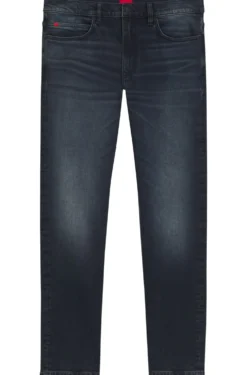 Slim-Fit Jeans aus dunkelblauem Stretch-Denim