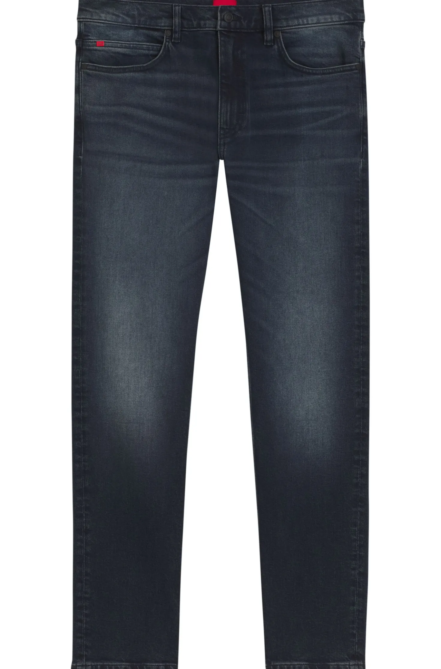 Slim-Fit Jeans aus dunkelblauem Stretch-Denim
