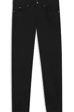 Slim-Fit Jeans aus schwarzem Stretch-Denim