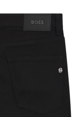 Slim-Fit Jeans aus schwarzem Stretch-Denim
