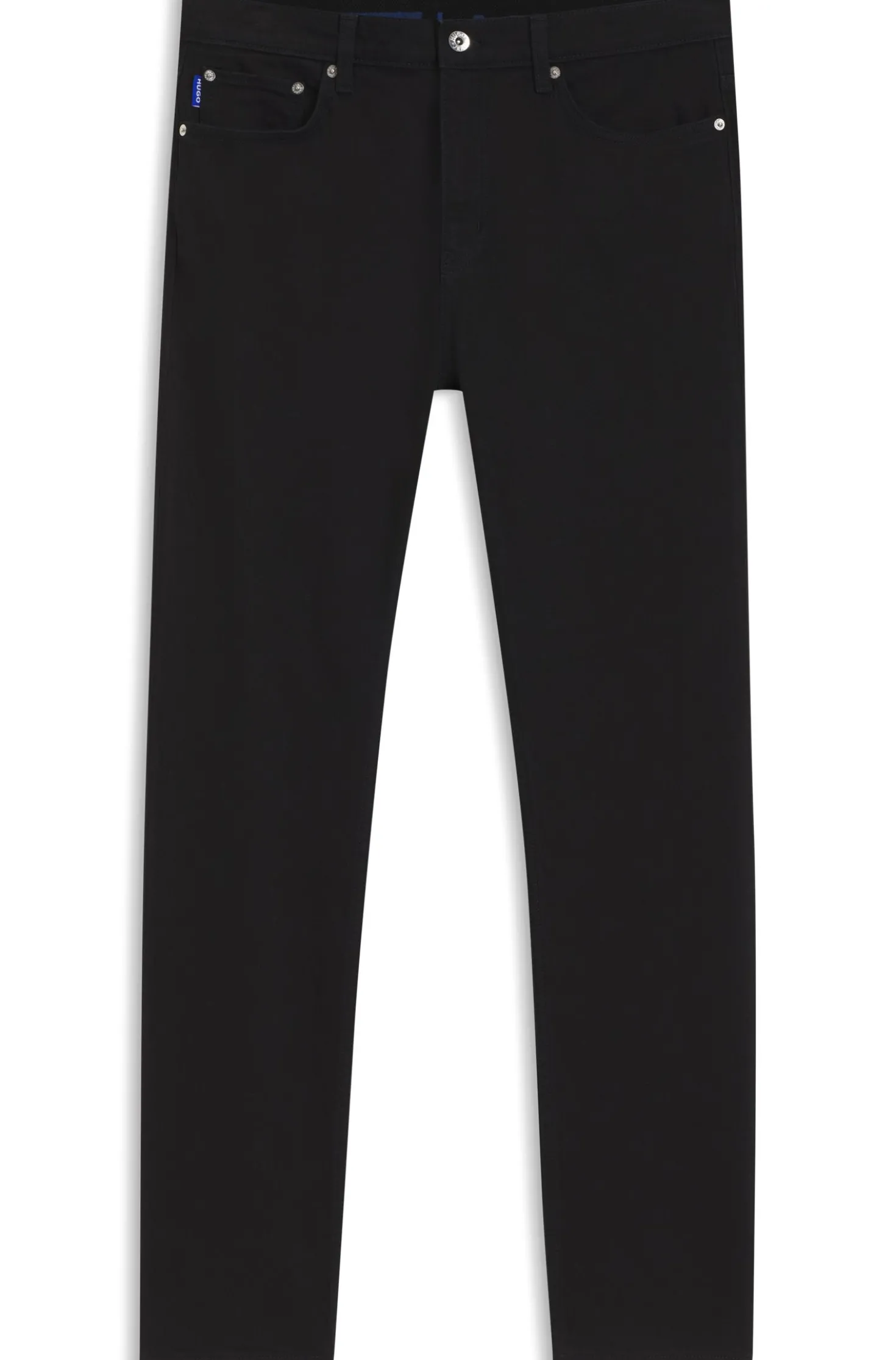 Slim-Fit Jeans aus schwarzem Stretch-Denim