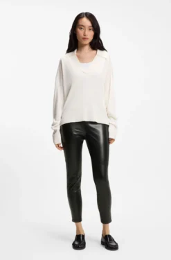 Slim-Fit Leggings aus Kunstleder
