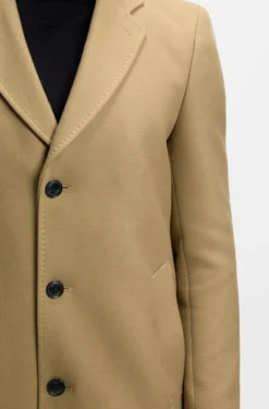 Slim-Fit Mantel aus Baumwoll-Mix mit herausnehmbarem, gepolstertem Innen-Layer