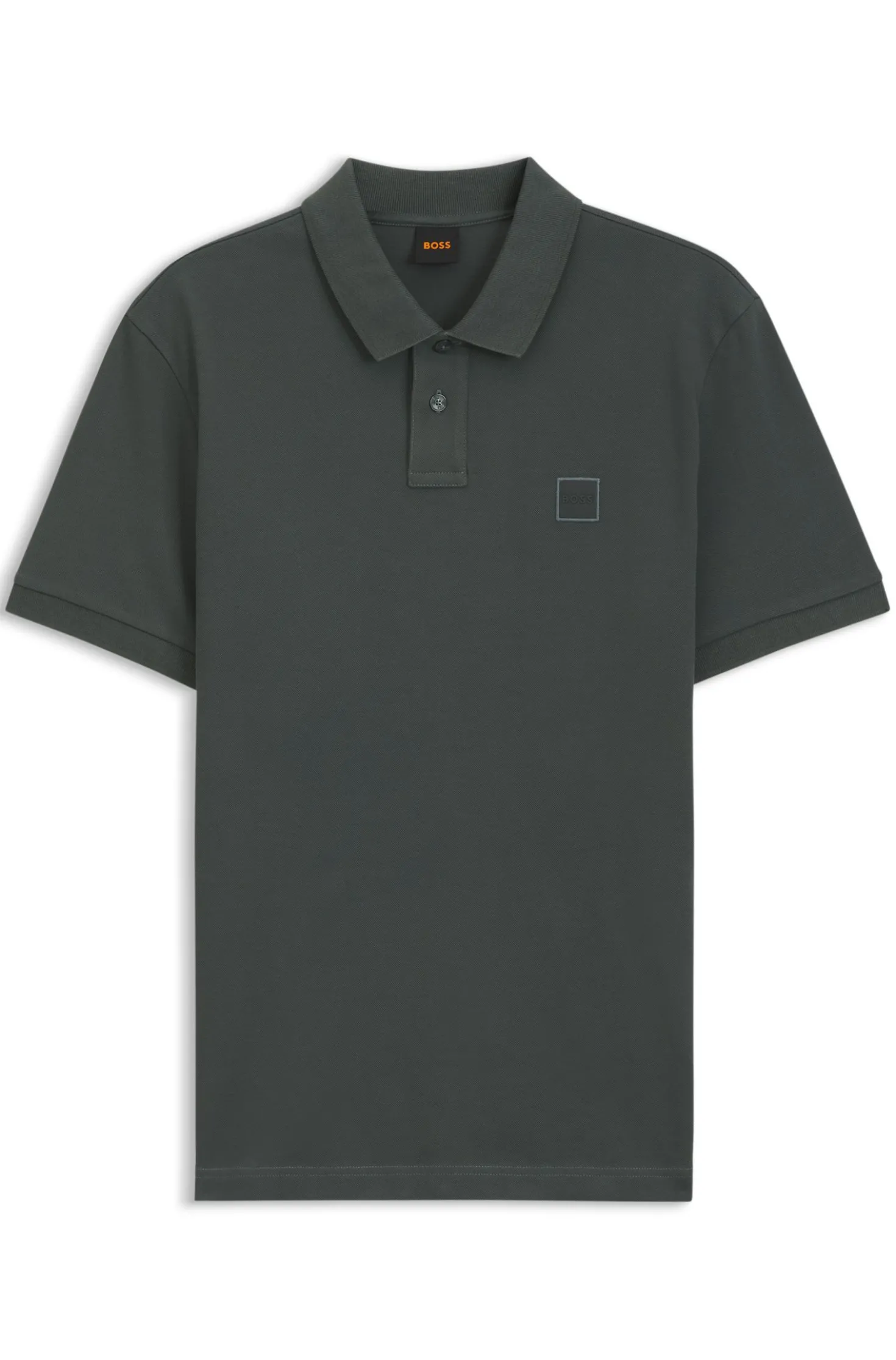 Slim-Fit Polohemd aus Stretch-Baumwolle mit Logo-Aufnäher