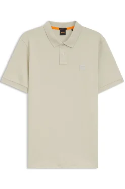 Slim-Fit Polohemd aus Stretch-Baumwolle mit Logo-Aufnäher