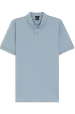 Slim-Fit Polohemd aus Stretch-Baumwolle mit Logo-Aufnäher