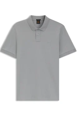 Slim-Fit Polohemd aus Stretch-Baumwolle mit Logo-Aufnäher