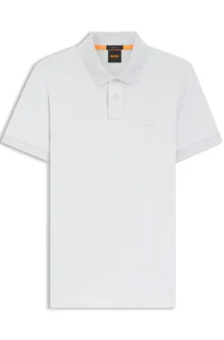 Slim-Fit Polohemd aus Stretch-Baumwolle mit Logo-Aufnäher