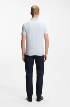 Slim-Fit Polohemd aus Stretch-Baumwolle mit Logo-Aufnäher
