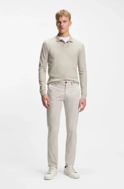 Slim-Fit Poloshirt aus elastischem Baumwoll-Piqué