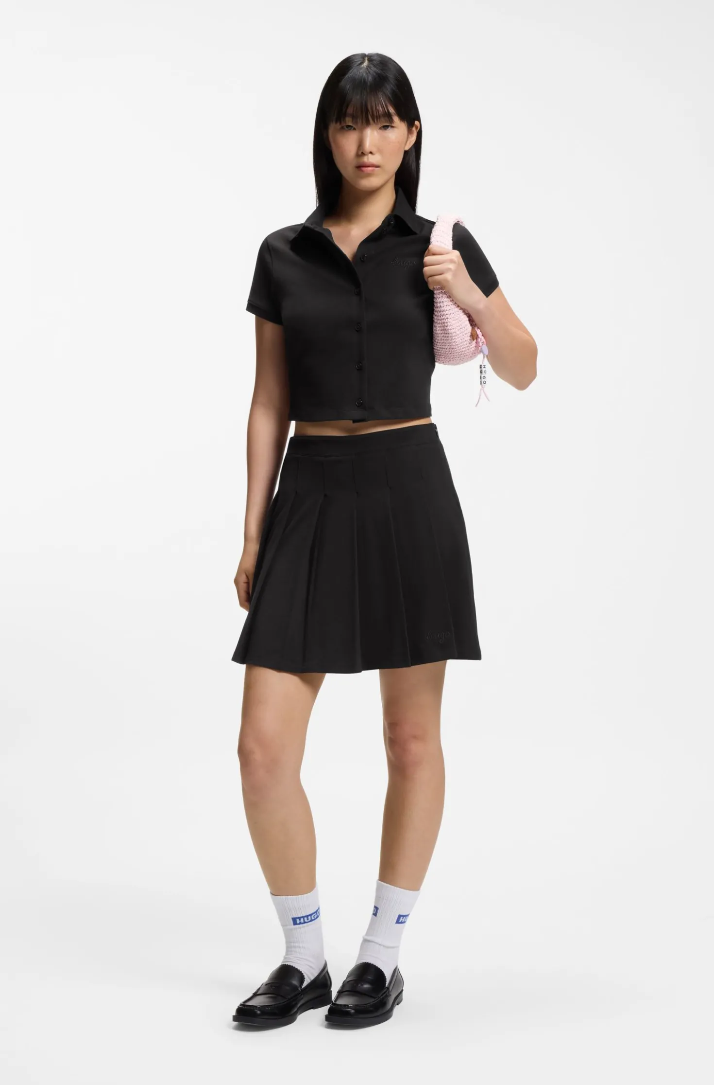 Slim-Fit Poloshirt aus elastischer Baumwolle