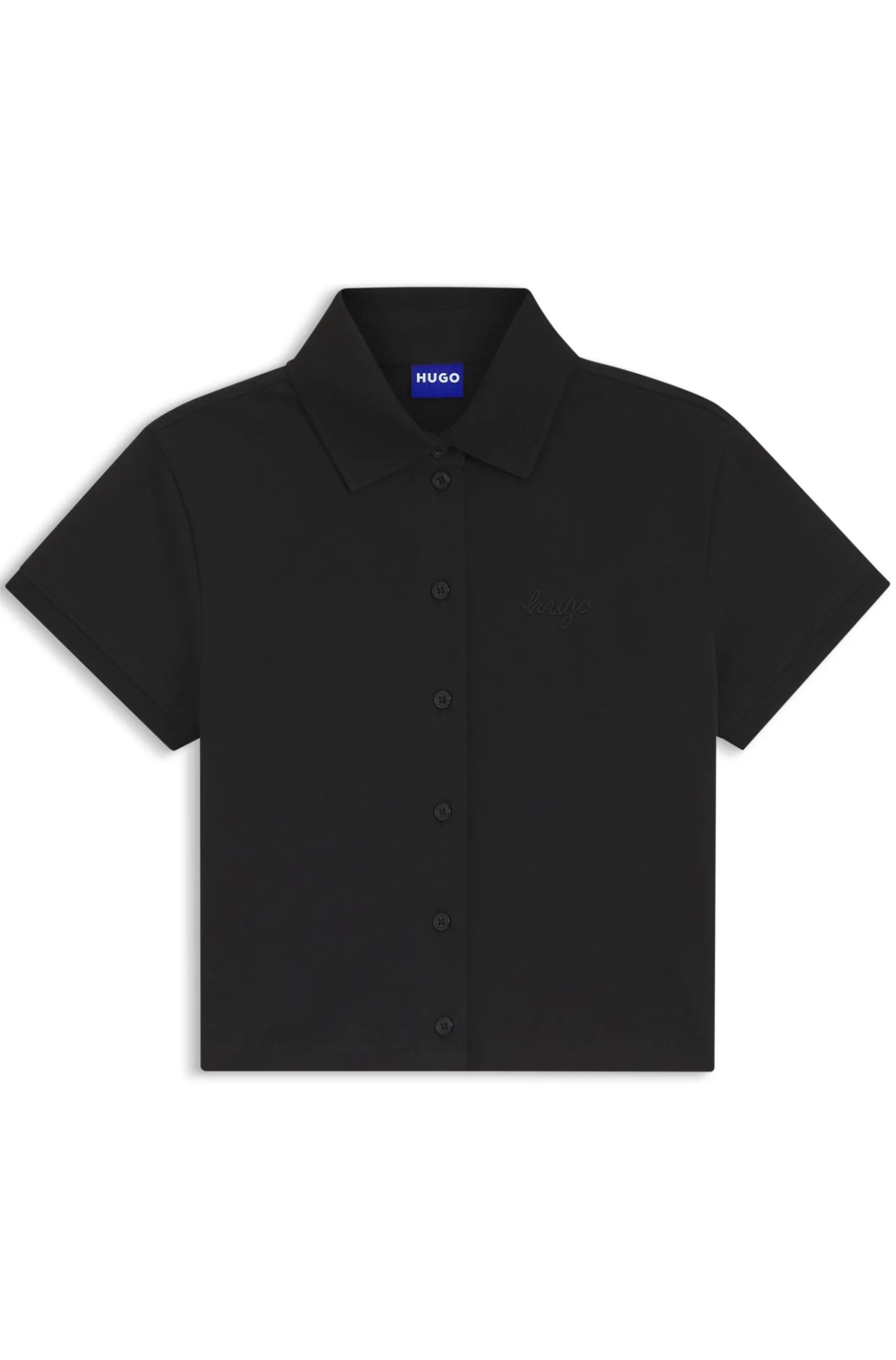 Slim-Fit Poloshirt aus elastischer Baumwolle