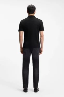 Slim-Fit Poloshirt aus merzerisierter Baumwolle