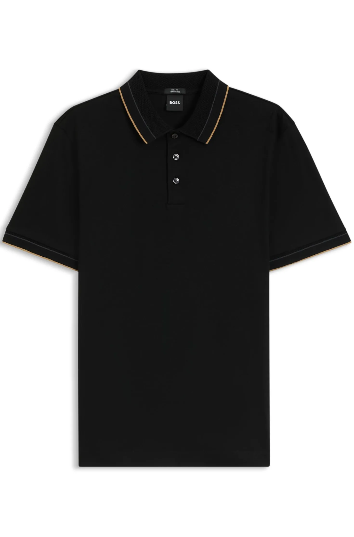 Slim-Fit Poloshirt aus merzerisierter Baumwolle