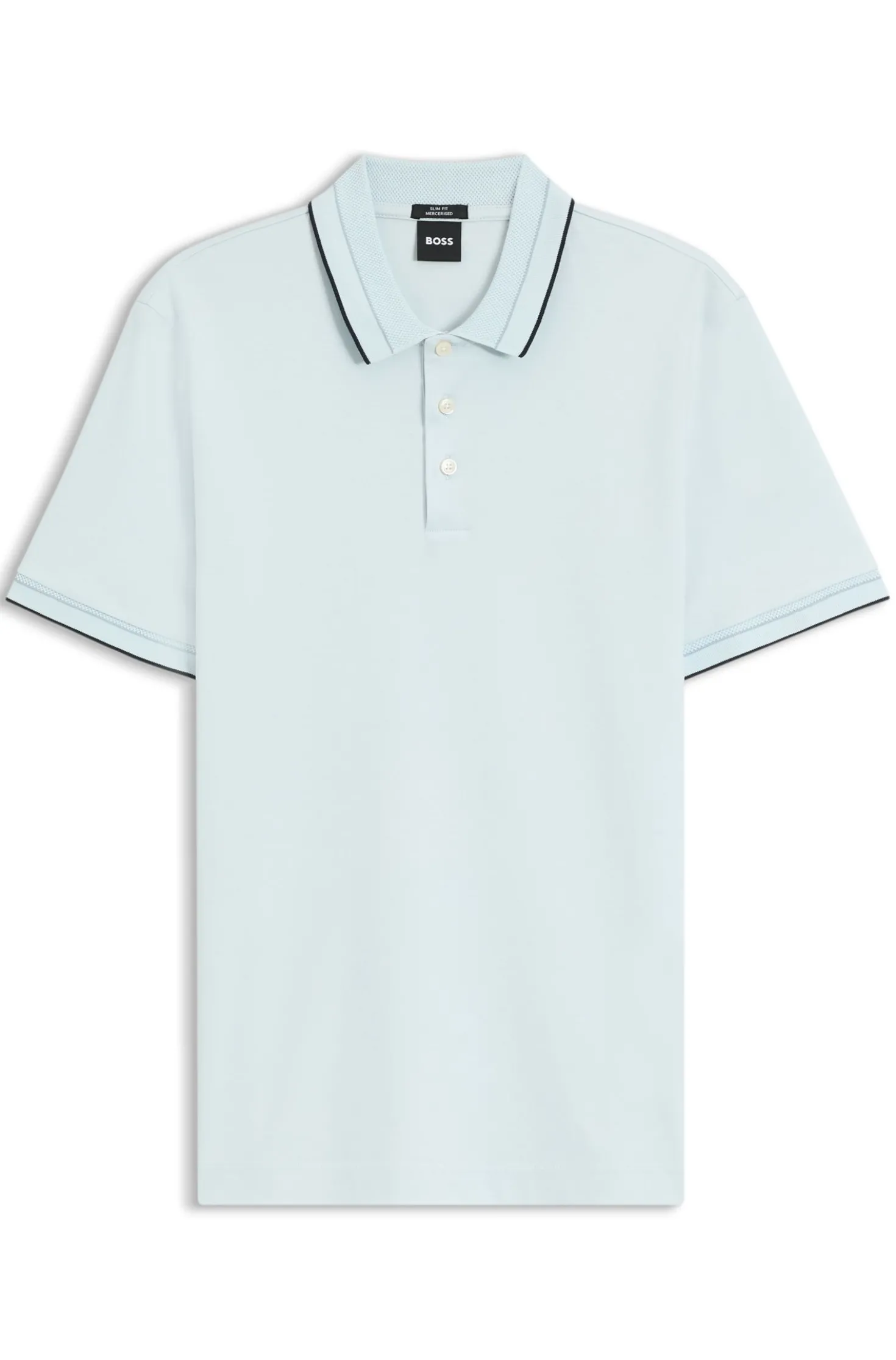 Slim-Fit Poloshirt aus merzerisierter Baumwolle
