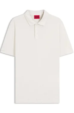Slim-Fit Poloshirt aus Slub-Interlock