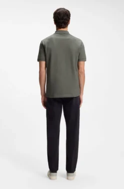 Slim-Fit Poloshirt aus Stretch-Baumwolle mit Reißverschluss