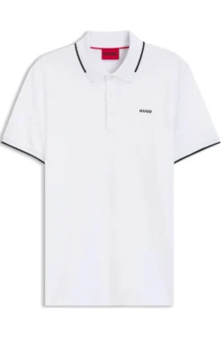 Slim-Fit Poloshirt aus Stretch-Baumwolle mit kontrastfarbenen Details
