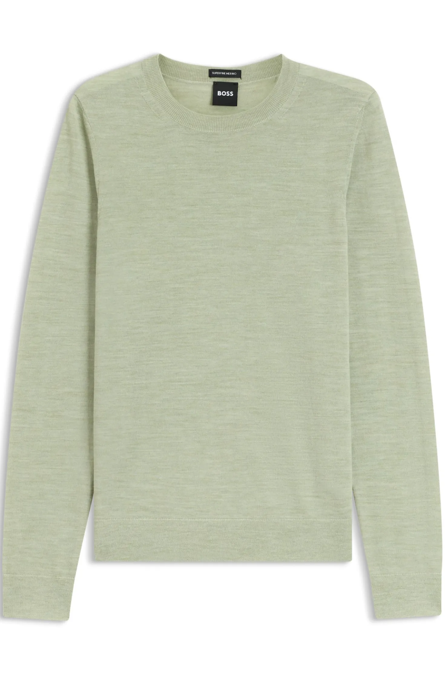 Slim-Fit Pullover aus Merinowolle mit Rundhalsausschnitt
