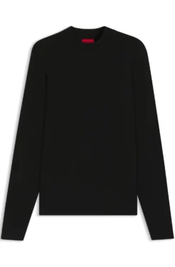 Slim-Fit Pullover mit hohem Ausschnitt