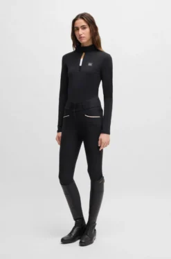 Slim-Fit Reitsport-Trainingsshirt aus Super-Stretch-Gewebe