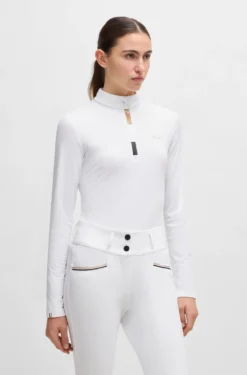 Slim-Fit Reitsport-Trainingsshirt aus Super-Stretch-Gewebe