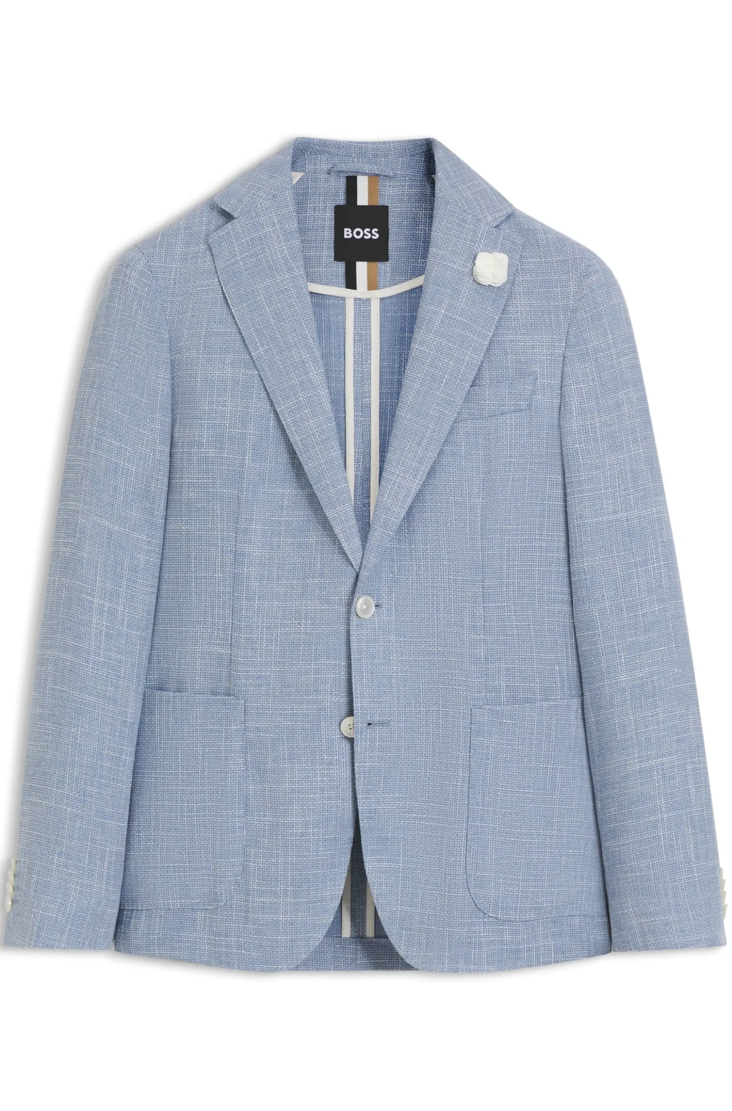 Slim-Fit Sakko aus fein gemustertem Gewebe