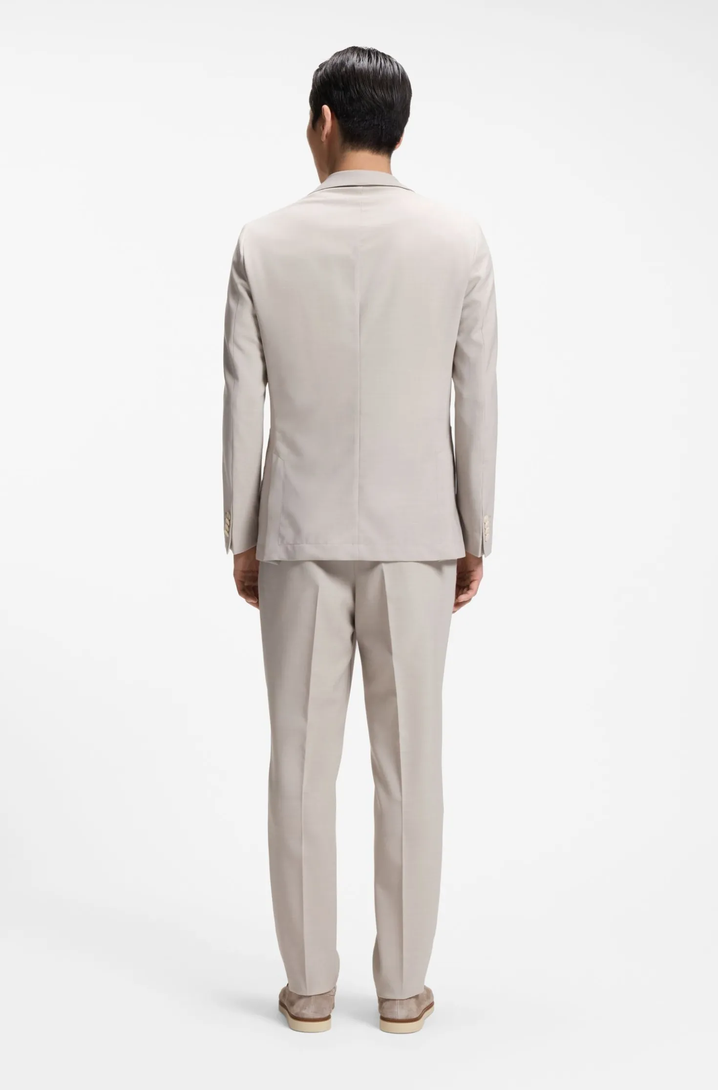 Slim-Fit Sakko aus fein gemusterter Schurwolle