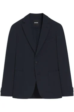 Slim-Fit Sakko aus funktionalem Stretch-Seersucker