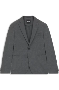 Slim-Fit Sakko aus funktionalem Stretch-Seersucker