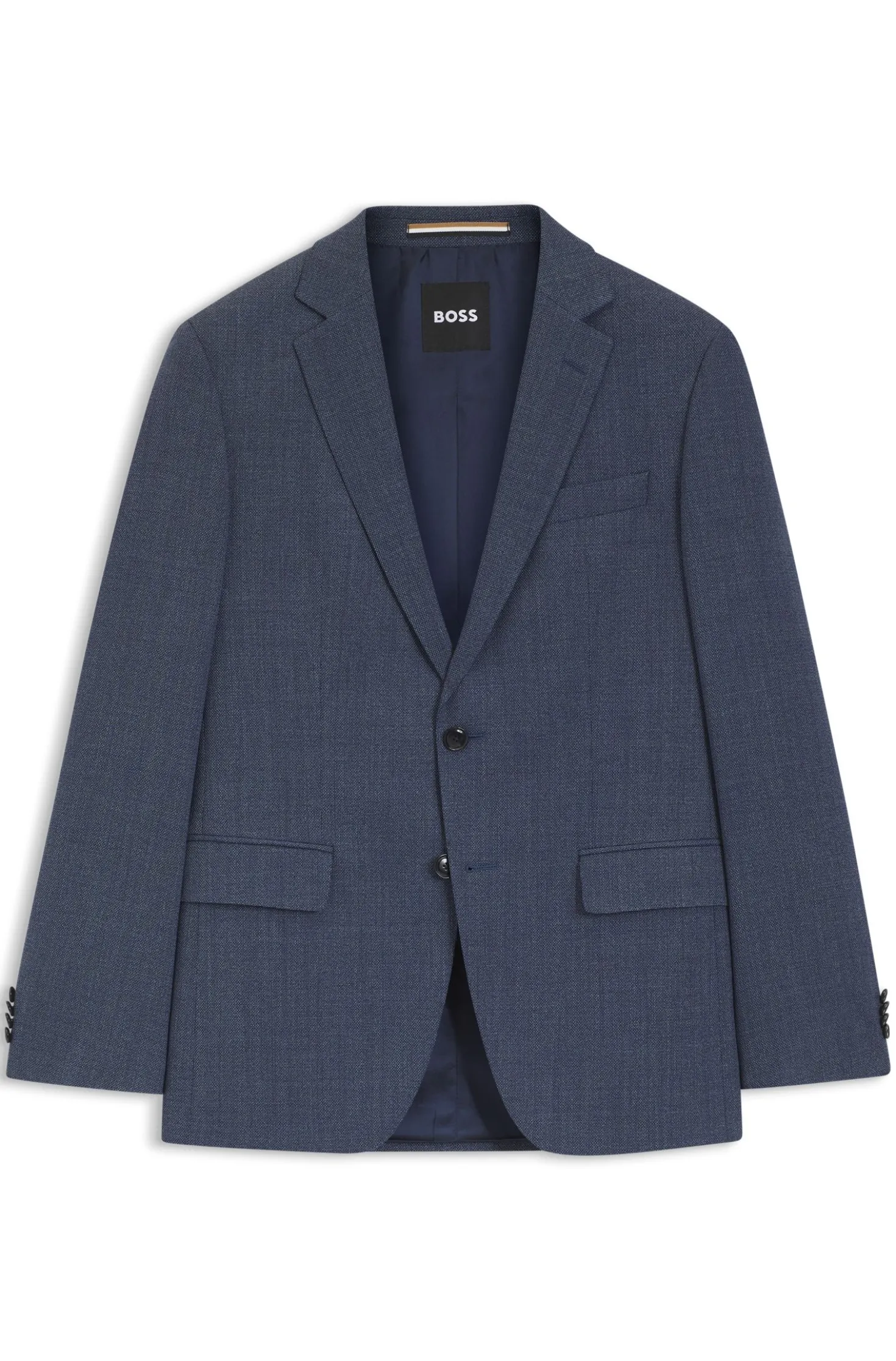 Slim-Fit Sakko aus gemusterter Stretch-Wolle