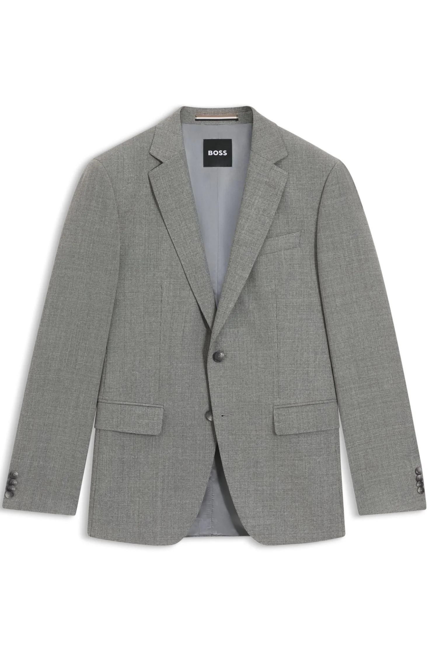 Slim-Fit Sakko aus gemusterter Stretch-Wolle