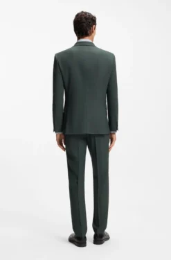 Slim-Fit Sakko aus gemusterter Stretch-Wolle