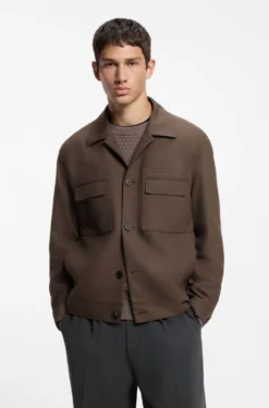 Slim-Fit Sakko aus knitterfreiem Twill
