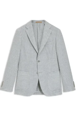 Slim-Fit Sakko aus Leinen-Mix mit Seide und Baumwolle