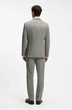 Slim-Fit Sakko aus meliertem Stretch-Gewebe