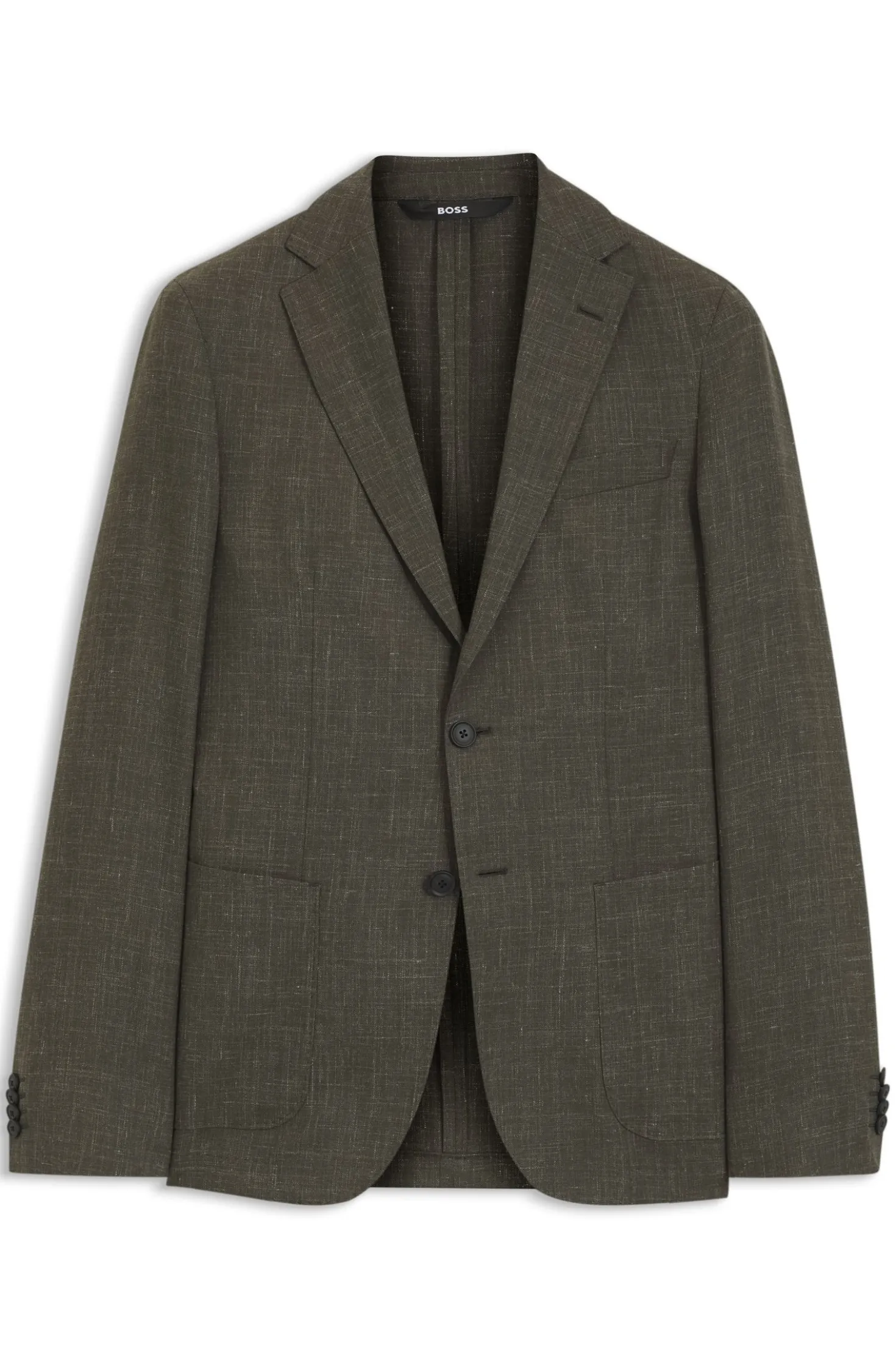 Slim-Fit Sakko aus Schurwoll-Mix mit Leinen