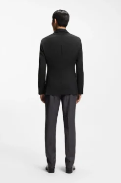 Slim-Fit Sakko aus Schurwoll-Mix mit Seide