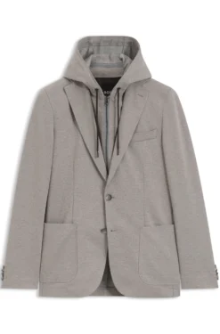 Slim-Fit Sakko mit integriertem Hoodie