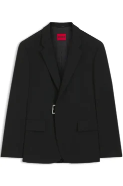Slim-Fit Sakko mit Metallschließe